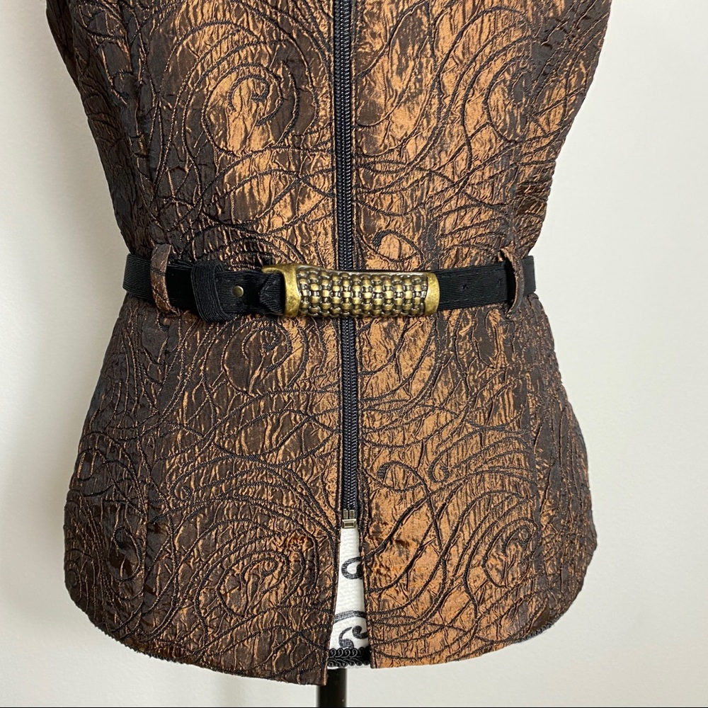 Joseph Ribkoff Brown and Black Vest - Picture 6 of 9